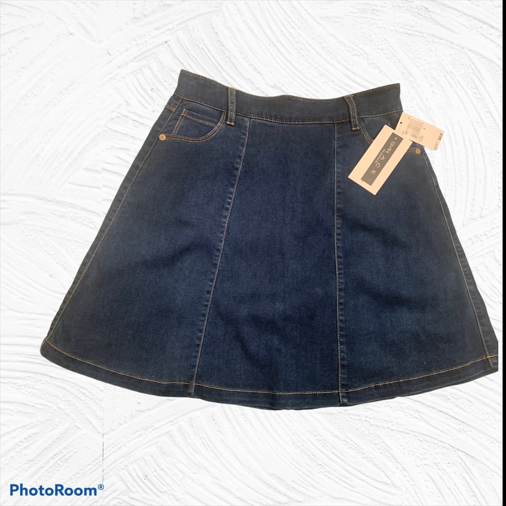 NWT Indigo A-line skirt